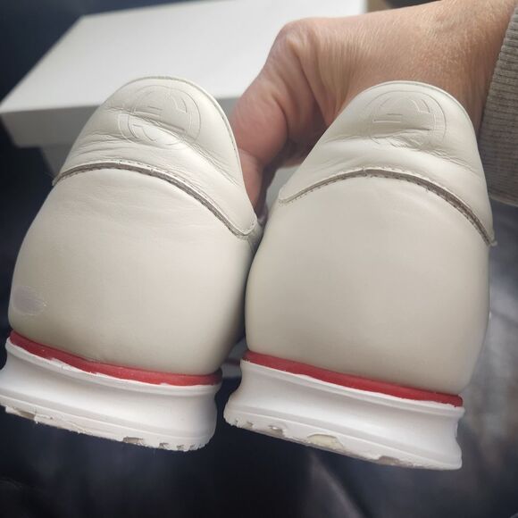 GUCCI LEATHER Web Sneaker 'White' size 8 restored - Picture 10 of 12